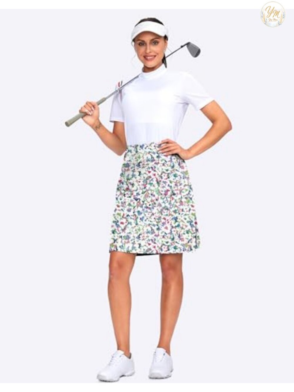 Women's 20" Knee Length Skort UPF50+ Athletic Golf Tennis Skirt 5 Pockets - Picture 4 of 6